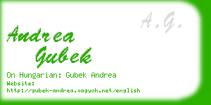 andrea gubek business card